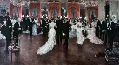 Soiree in the Hotel Caillebotte in the Rue Monceau in 1878 by Jean Beraud